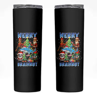 Funny Italian Brainrot Meme Christmas Skinny Tumbler Merry Brainrot Xmas Gen Alpha - Wonder Print Shop