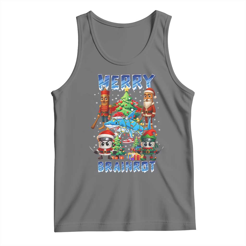 Funny Italian Brainrot Meme Christmas Tank Top Merry Brainrot Xmas Gen Alpha - Wonder Print Shop
