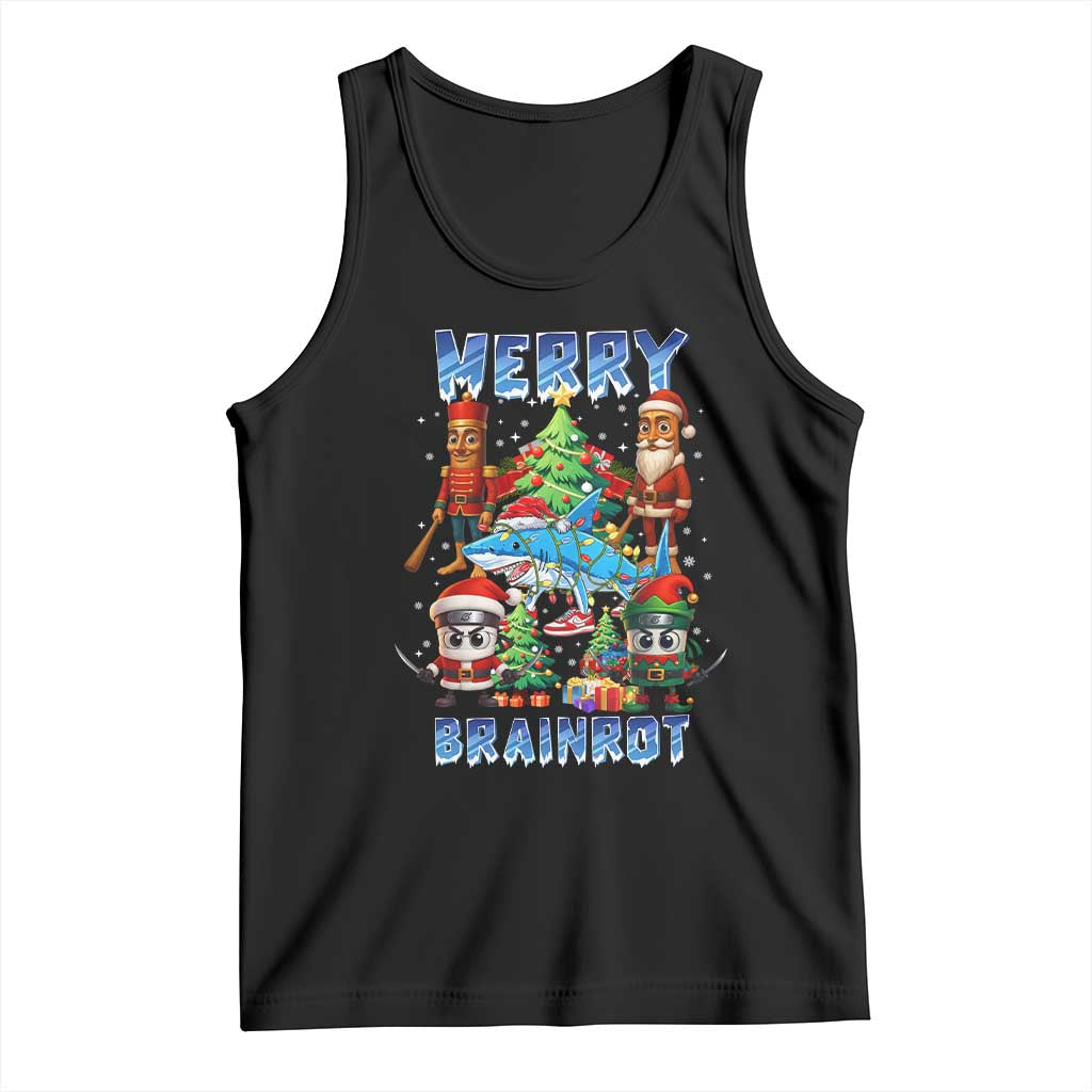 Funny Italian Brainrot Meme Christmas Tank Top Merry Brainrot Xmas Gen Alpha - Wonder Print Shop