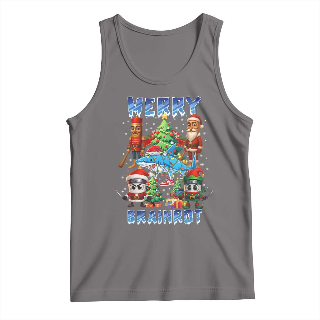 Funny Italian Brainrot Meme Christmas Tank Top Merry Brainrot Xmas Gen Alpha - Wonder Print Shop