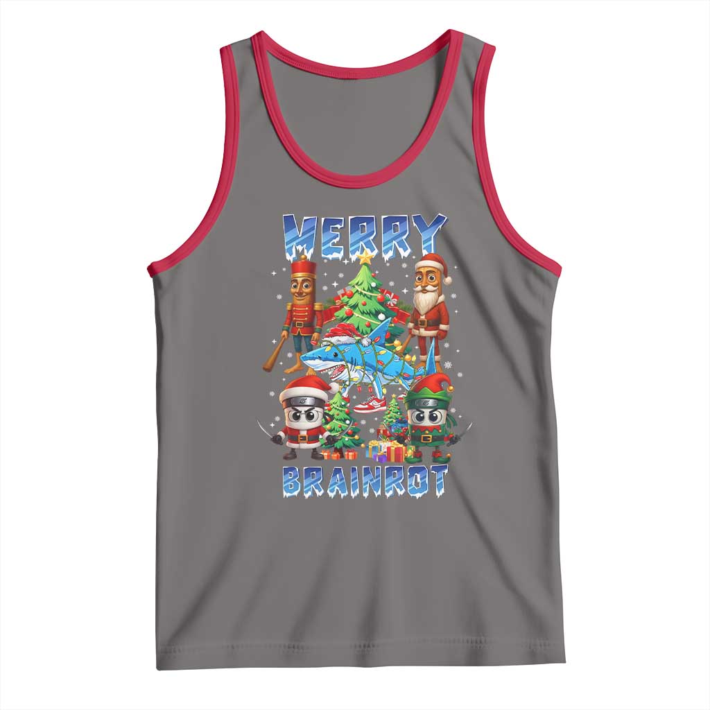 Funny Italian Brainrot Meme Christmas Tank Top Merry Brainrot Xmas Gen Alpha - Wonder Print Shop