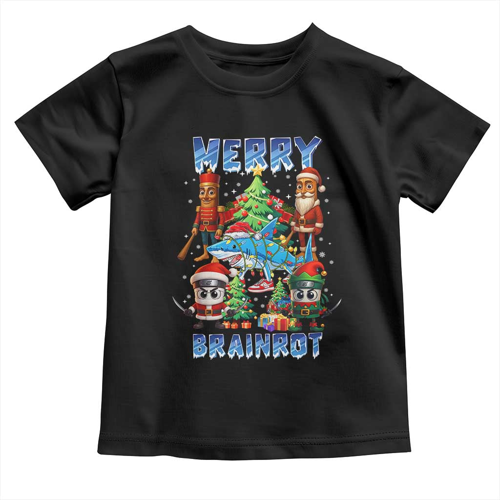 Funny Italian Brainrot Meme Christmas Toddler T Shirt Merry Brainrot Xmas Gen Alpha - Wonder Print Shop