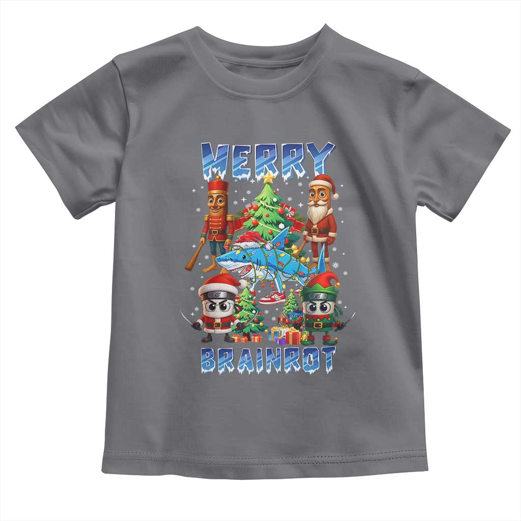 Funny Italian Brainrot Meme Christmas Toddler T Shirt Merry Brainrot Xmas Gen Alpha - Wonder Print Shop