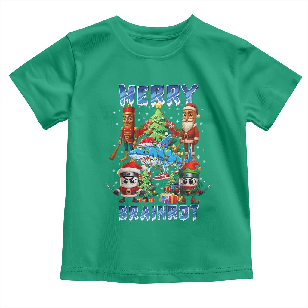 Funny Italian Brainrot Meme Christmas Toddler T Shirt Merry Brainrot Xmas Gen Alpha - Wonder Print Shop