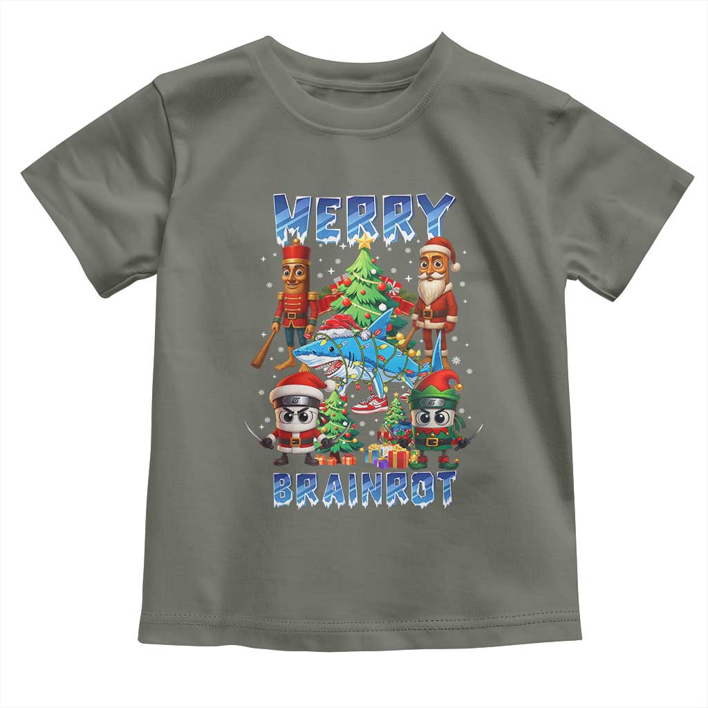 Funny Italian Brainrot Meme Christmas Toddler T Shirt Merry Brainrot Xmas Gen Alpha - Wonder Print Shop
