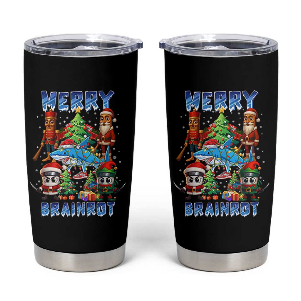 Funny Italian Brainrot Meme Christmas Tumbler Cup Merry Brainrot Xmas Gen Alpha - Wonder Print Shop