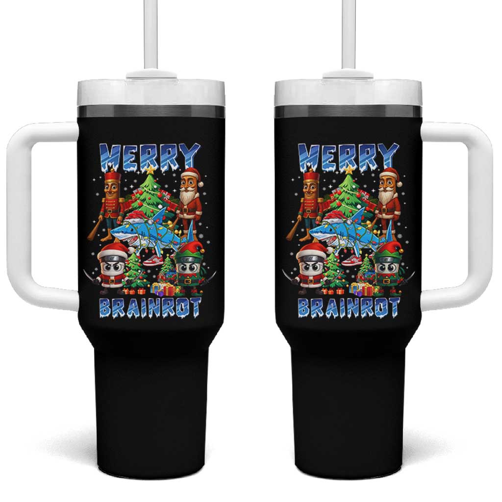 Funny Italian Brainrot Meme Christmas Tumbler With Handle Merry Brainrot Xmas Gen Alpha - Wonder Print Shop