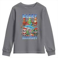 Funny Italian Brainrot Meme Christmas Youth Sweatshirt Merry Brainrot Xmas Gen Alpha - Wonder Print Shop