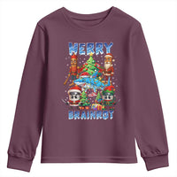 Funny Italian Brainrot Meme Christmas Youth Sweatshirt Merry Brainrot Xmas Gen Alpha - Wonder Print Shop