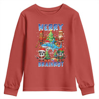 Funny Italian Brainrot Meme Christmas Youth Sweatshirt Merry Brainrot Xmas Gen Alpha - Wonder Print Shop