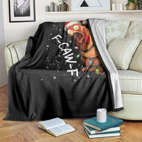 Funny F Caw F Chicken Christmas Throw Blanket Xmas Rooster Meme Santa Hat - Wonder Print Shop