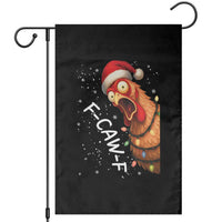 Funny F Caw F Chicken Christmas Garden Flag Xmas Rooster Meme Santa Hat - Wonder Print Shop