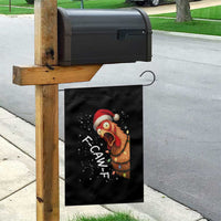 Funny F Caw F Chicken Christmas Garden Flag Xmas Rooster Meme Santa Hat - Wonder Print Shop