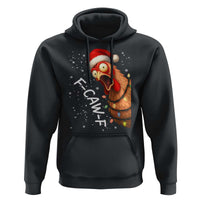 Funny F Caw F Chicken Christmas Hoodie Xmas Rooster Meme Santa Hat - Wonder Print Shop
