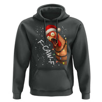 Funny F Caw F Chicken Christmas Hoodie Xmas Rooster Meme Santa Hat - Wonder Print Shop