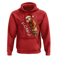Funny F Caw F Chicken Christmas Hoodie Xmas Rooster Meme Santa Hat - Wonder Print Shop