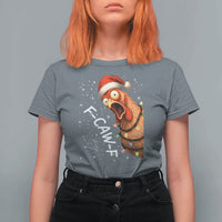 Funny F Caw F Chicken Christmas T Shirt For Women Xmas Rooster Meme Santa Hat - Wonder Print Shop