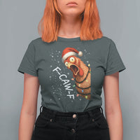 Funny F Caw F Chicken Christmas T Shirt For Women Xmas Rooster Meme Santa Hat - Wonder Print Shop