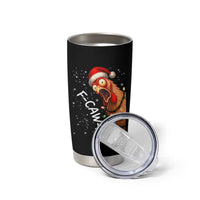 Funny F Caw F Chicken Christmas Tumbler Cup Xmas Rooster Meme Santa Hat - Wonder Print Shop