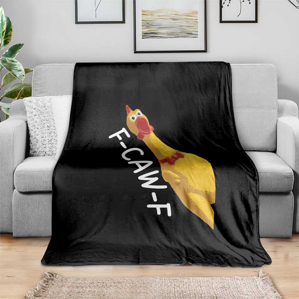 Funny F Caw F Chicken Toy Throw Blanket Poultry Humor - Wonder Print Shop