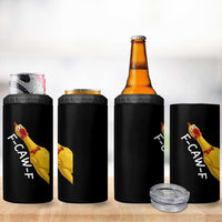 Funny F Caw F Chicken Toy 4 in 1 Can Cooler Tumbler Poultry Humor - Wonder Print Shop