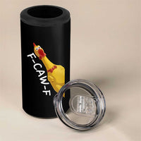 Funny F Caw F Chicken Toy 4 in 1 Can Cooler Tumbler Poultry Humor - Wonder Print Shop