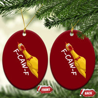 Funny F Caw F Chicken Toy Ceramic Ornament Poultry Humor - Wonder Print Shop