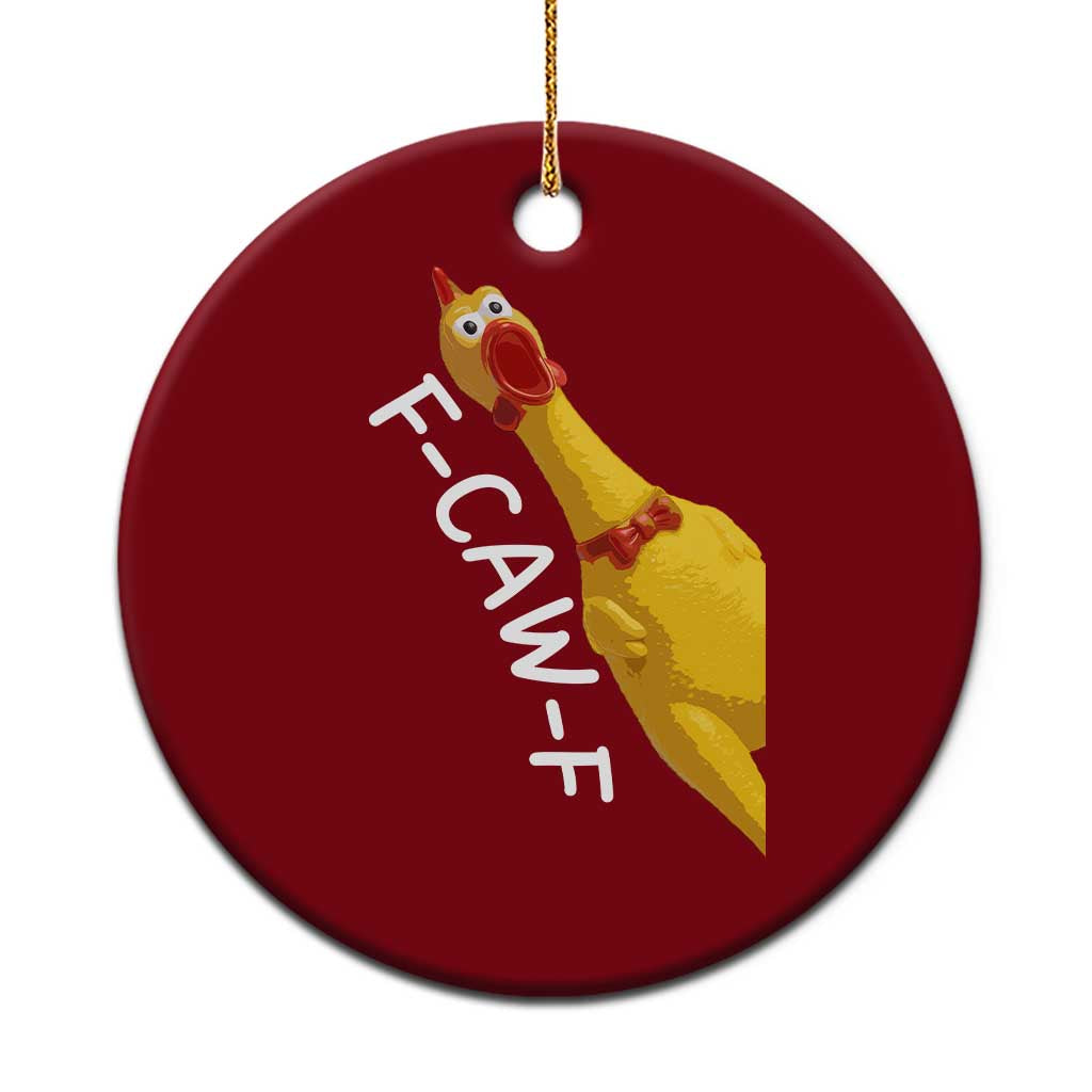 Funny F Caw F Chicken Toy Ceramic Ornament Poultry Humor - Wonder Print Shop