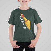 Funny F Caw F Chicken Toy T Shirt For Kid Poultry Humor - Wonder Print Shop