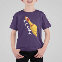 Funny F Caw F Chicken Toy T Shirt For Kid Poultry Humor - Wonder Print Shop