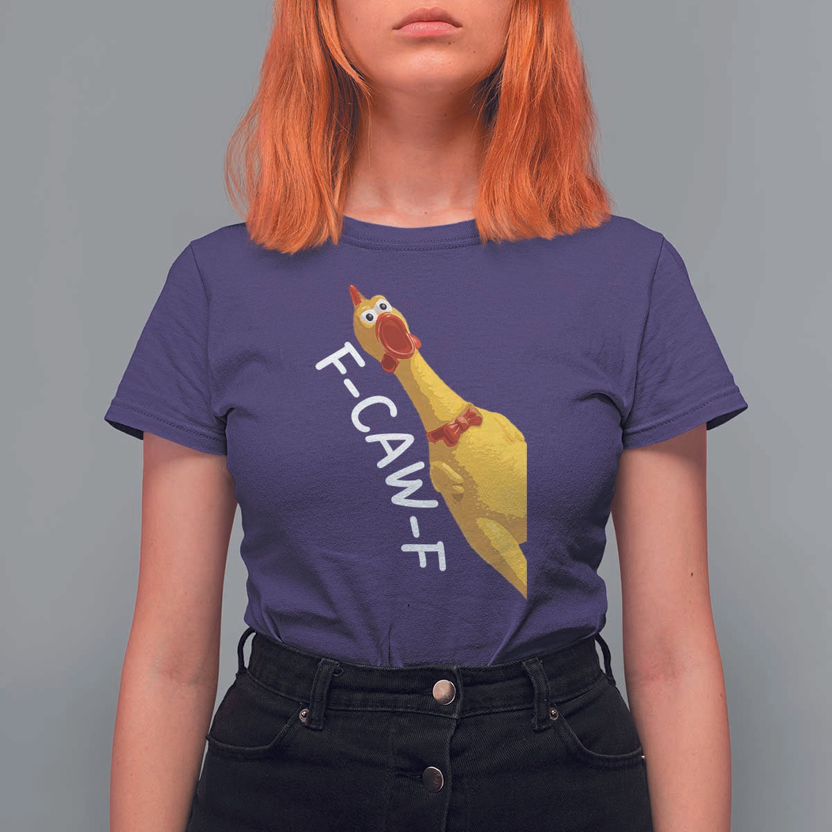 Funny F Caw F Chicken Toy T Shirt For Women Poultry Humor - Wonder Print Shop