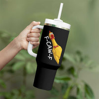 Funny F Caw F Chicken Toy Tumbler With Handle Poultry Humor - Wonder Print Shop