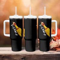 Funny F Caw F Chicken Toy Tumbler With Handle Poultry Humor - Wonder Print Shop