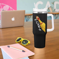 Funny F Caw F Chicken Toy Tumbler With Handle Poultry Humor - Wonder Print Shop