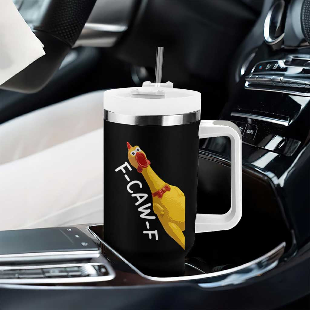Funny F Caw F Chicken Toy Tumbler With Handle Poultry Humor - Wonder Print Shop