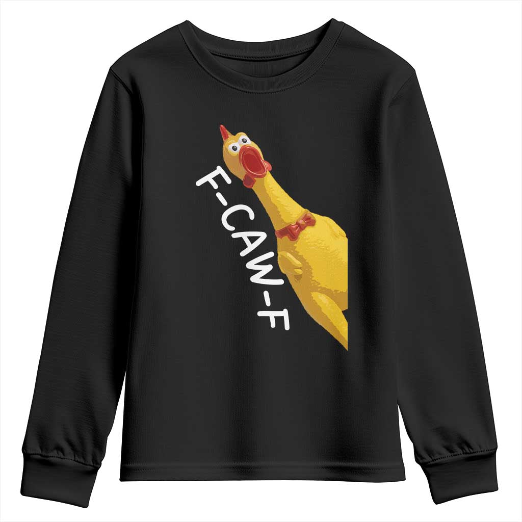 Funny F Caw F Chicken Toy Youth Sweatshirt Poultry Humor - Wonder Print Shop