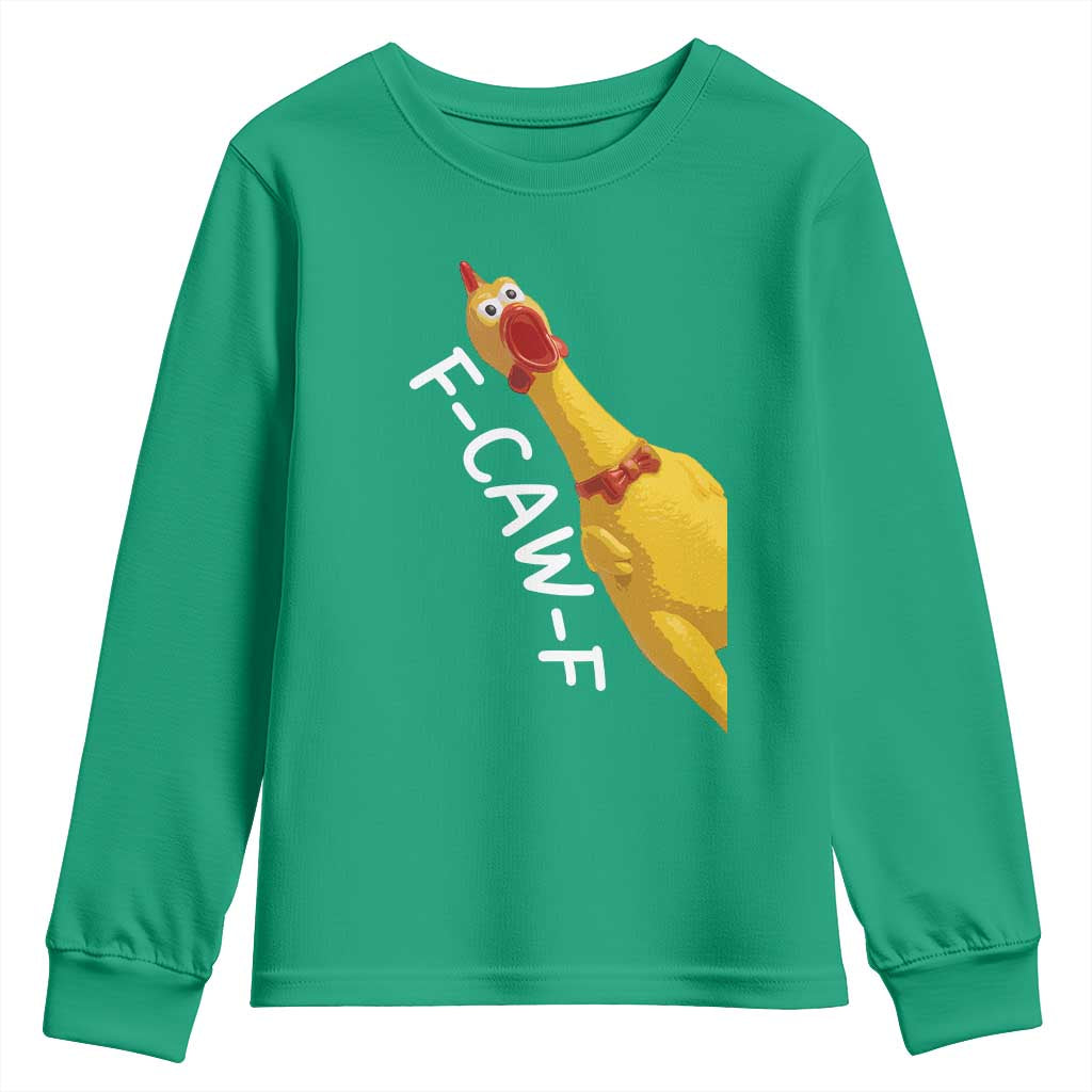 Funny F Caw F Chicken Toy Youth Sweatshirt Poultry Humor - Wonder Print Shop