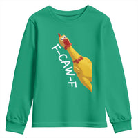Funny F Caw F Chicken Toy Youth Sweatshirt Poultry Humor - Wonder Print Shop