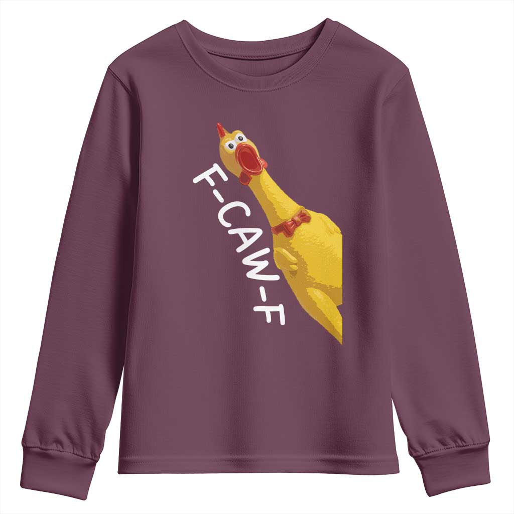 Funny F Caw F Chicken Toy Youth Sweatshirt Poultry Humor - Wonder Print Shop