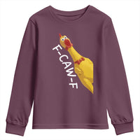 Funny F Caw F Chicken Toy Youth Sweatshirt Poultry Humor - Wonder Print Shop