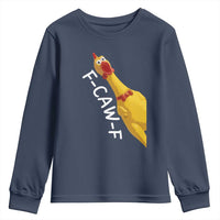 Funny F Caw F Chicken Toy Youth Sweatshirt Poultry Humor - Wonder Print Shop