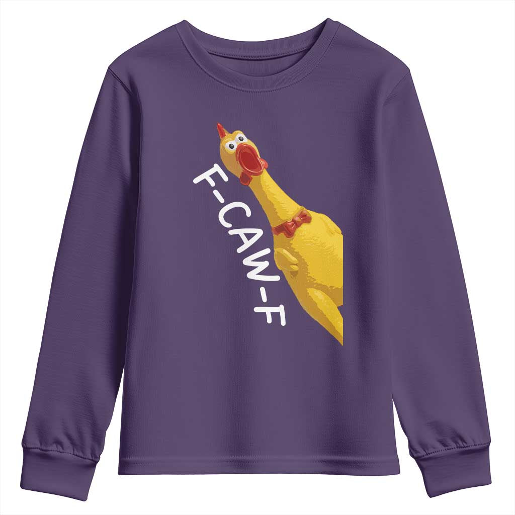 Funny F Caw F Chicken Toy Youth Sweatshirt Poultry Humor - Wonder Print Shop