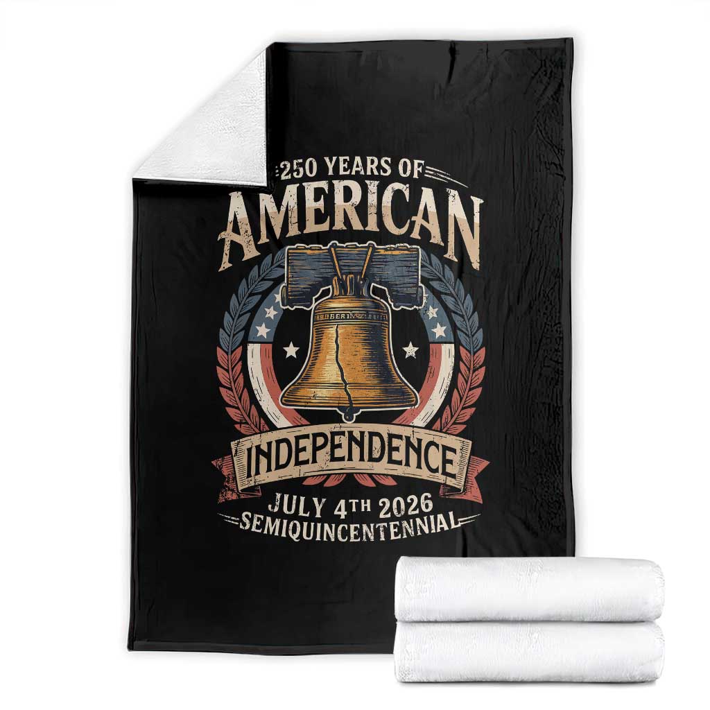 250 years Of America Independence Throw Blanket 250th American Anniversary Liberty Bell - Wonder Print Shop
