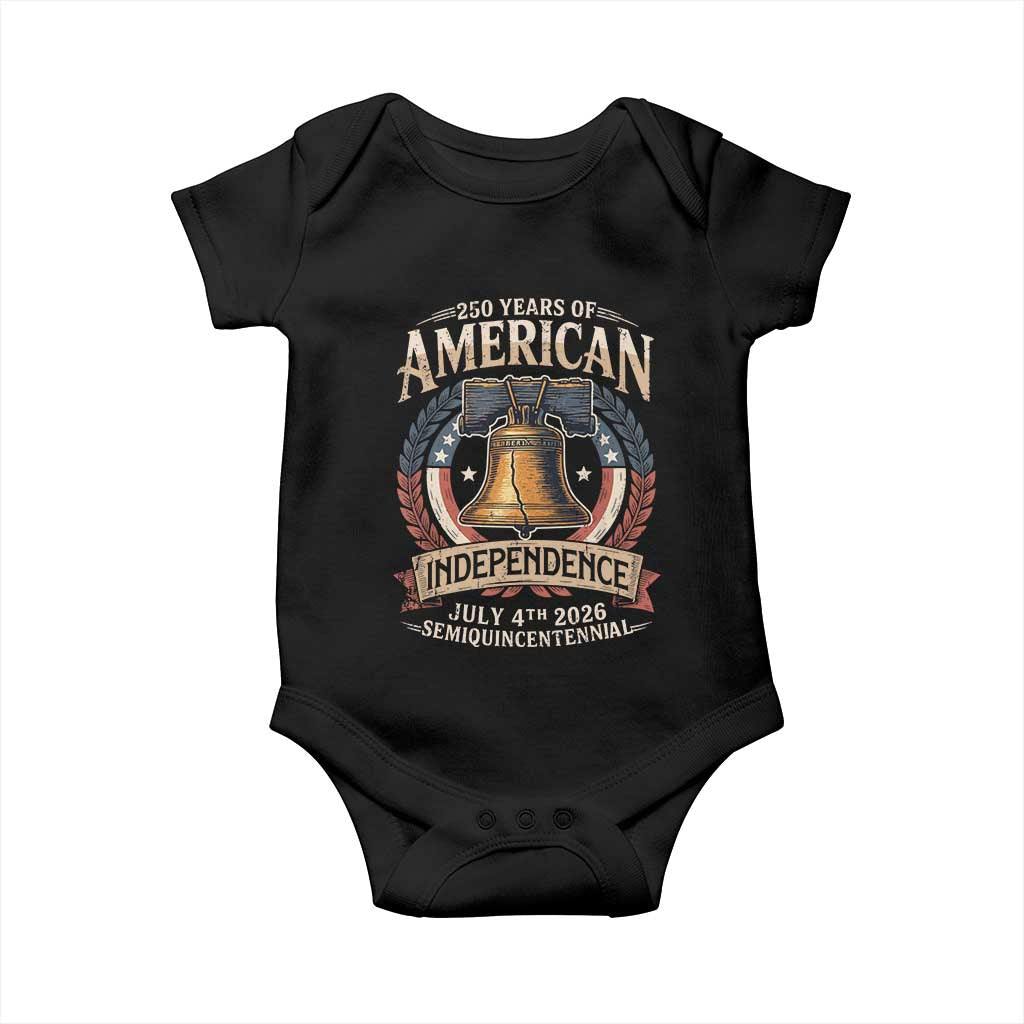 250 years Of America Independence Baby Onesie 250th American Anniversary Liberty Bell - Wonder Print Shop