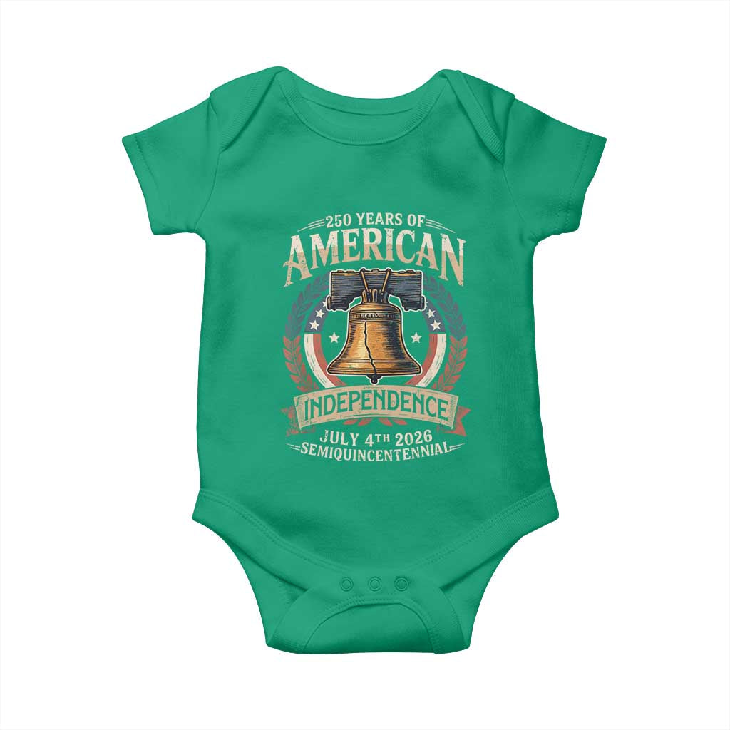 250 years Of America Independence Baby Onesie 250th American Anniversary Liberty Bell - Wonder Print Shop