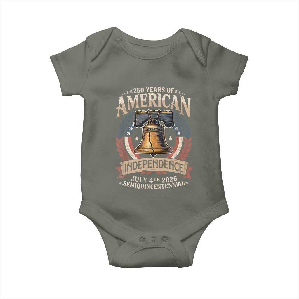 250 years Of America Independence Baby Onesie 250th American Anniversary Liberty Bell - Wonder Print Shop