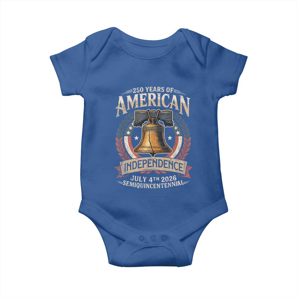 250 years Of America Independence Baby Onesie 250th American Anniversary Liberty Bell - Wonder Print Shop