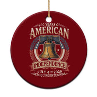250 years Of America Independence Ceramic Ornament 250th American Anniversary Liberty Bell - Wonder Print Shop