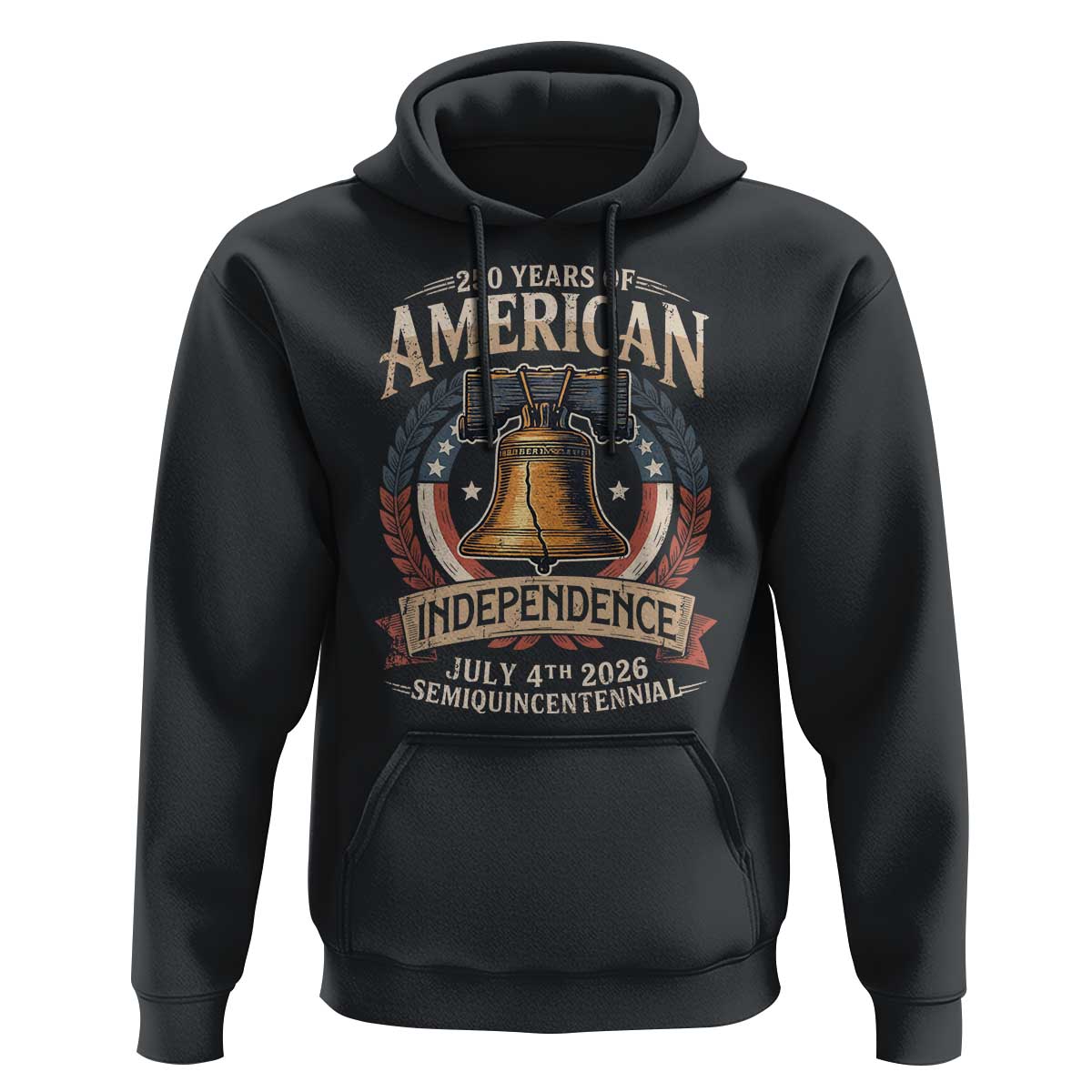 250 years Of America Independence Hoodie 250th American Anniversary Liberty Bell - Wonder Print Shop