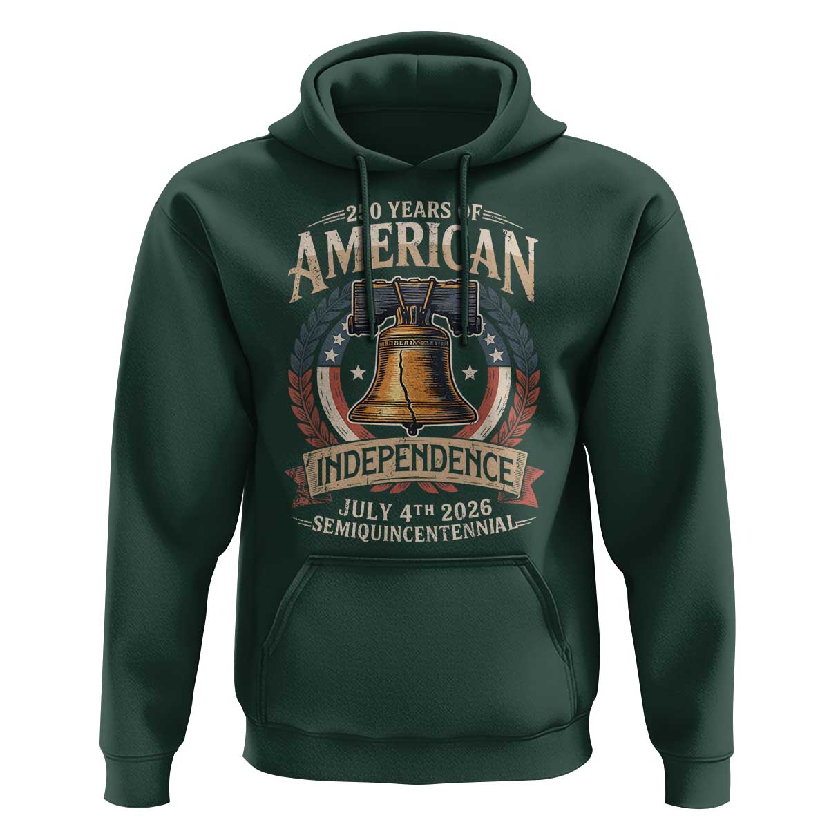 250 years Of America Independence Hoodie 250th American Anniversary Liberty Bell - Wonder Print Shop